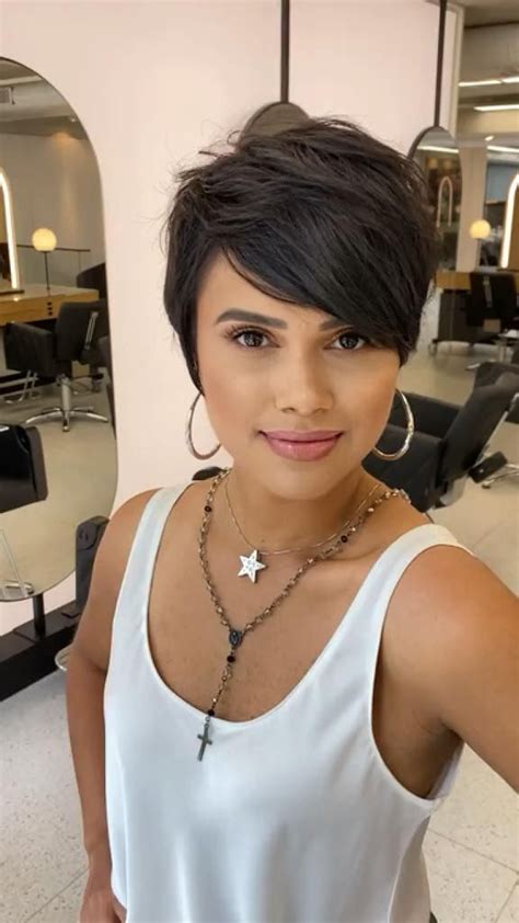 latina with short hair|Latina pixie haircut